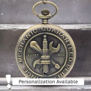 Mechanic Pocket Watch – Vintage Look Auto Diesel Truck Car Worker Gift Car Guy